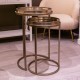 Lyra s/2 tray tables champagne
