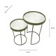 Lyra s/2 tray tables champagne