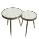 Lyra s/2 side tables champagne