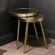 Lyra s/2 side tables champagne
