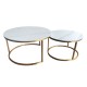 Vienna s/2 marble coffee tables
