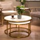 Vienna s/2 marble coffee tables