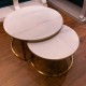 Vienna s/2 marble coffee tables