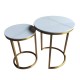 Vienna s/2 marble side tables