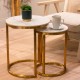 Vienna s/2 marble side tables