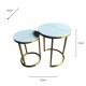 Vienna s/2 marble side tables