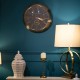Baker and brown clock black/brass 49cm 