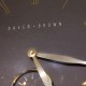 Baker and brown clock black/brass 49cm 