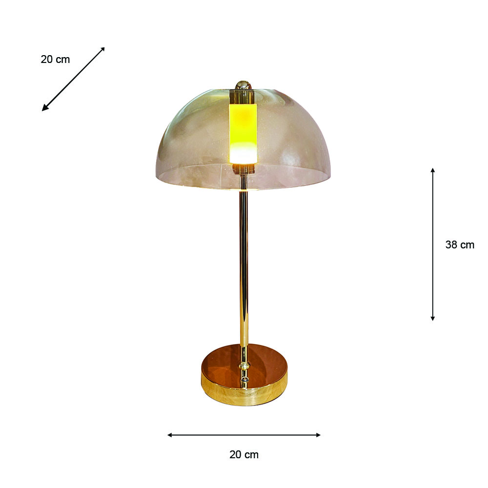 Jada usb rechargeable lamp gold