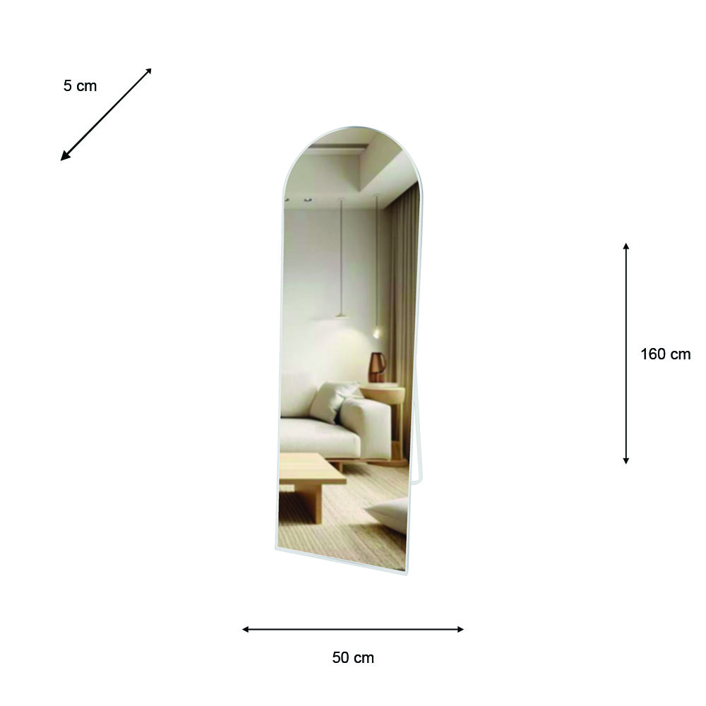 Modena floor standing mirror white 160cm