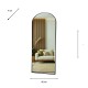 Modena arch leaner mirror black 80 x 180cm