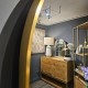 Modena arch leaner mirror gold 80 x 180cm