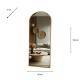 Modena arch leaner mirror gold 80 x 180cm
