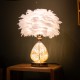 Raya led base feather lamp white 40cm