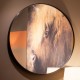 Modena round wall mirror black 120cm