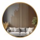 Modena round wall mirror gold 120cm