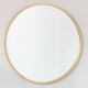 Modena round wall mirror gold 120cm