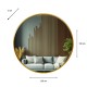 Modena round wall mirror gold 120cm