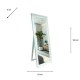 Chateau wide cheval mirror biscuit