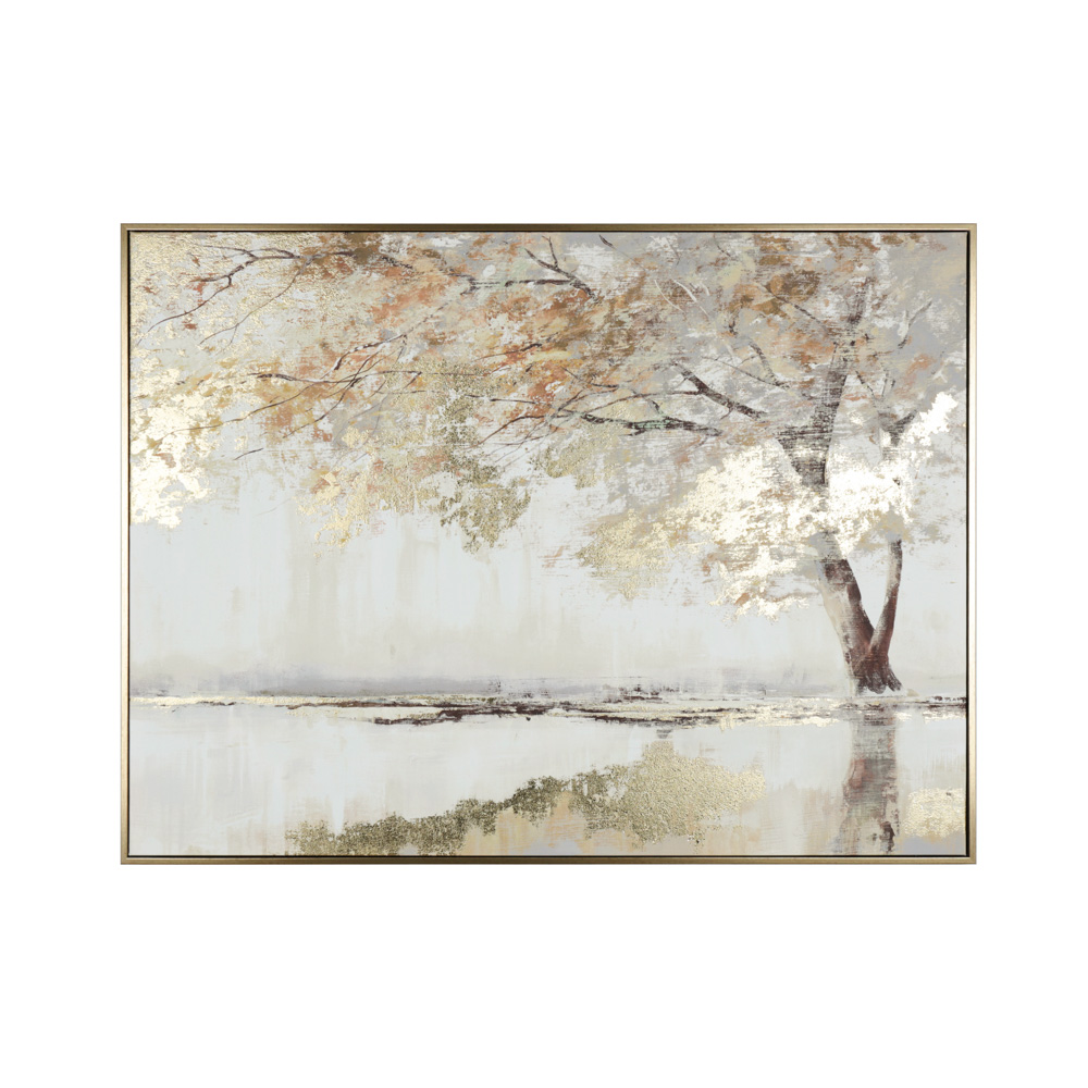 Framed canvas gilded oak 120 x 90cm