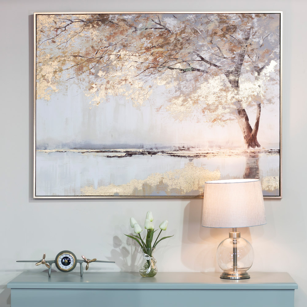 Framed canvas gilded oak 120 x 90cm