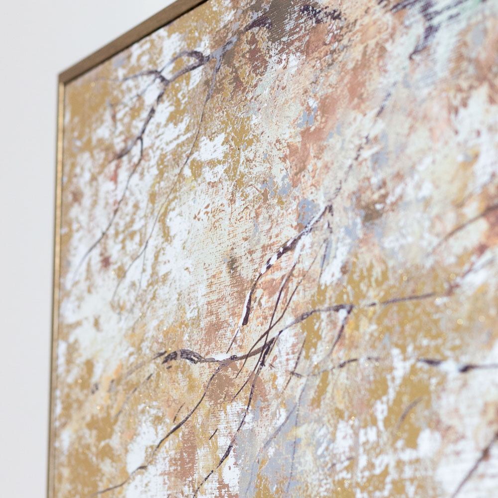 Framed canvas gilded oak 120 x 90cm