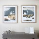 Framed canvas beyond the dunes 60 x 75cm 2 asst