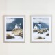 Framed canvas beyond the dunes 60 x 75cm 2 asst