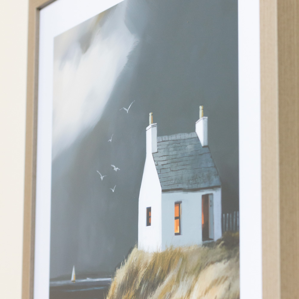 Framed canvas beyond the dunes 60 x 75cm 2 asst