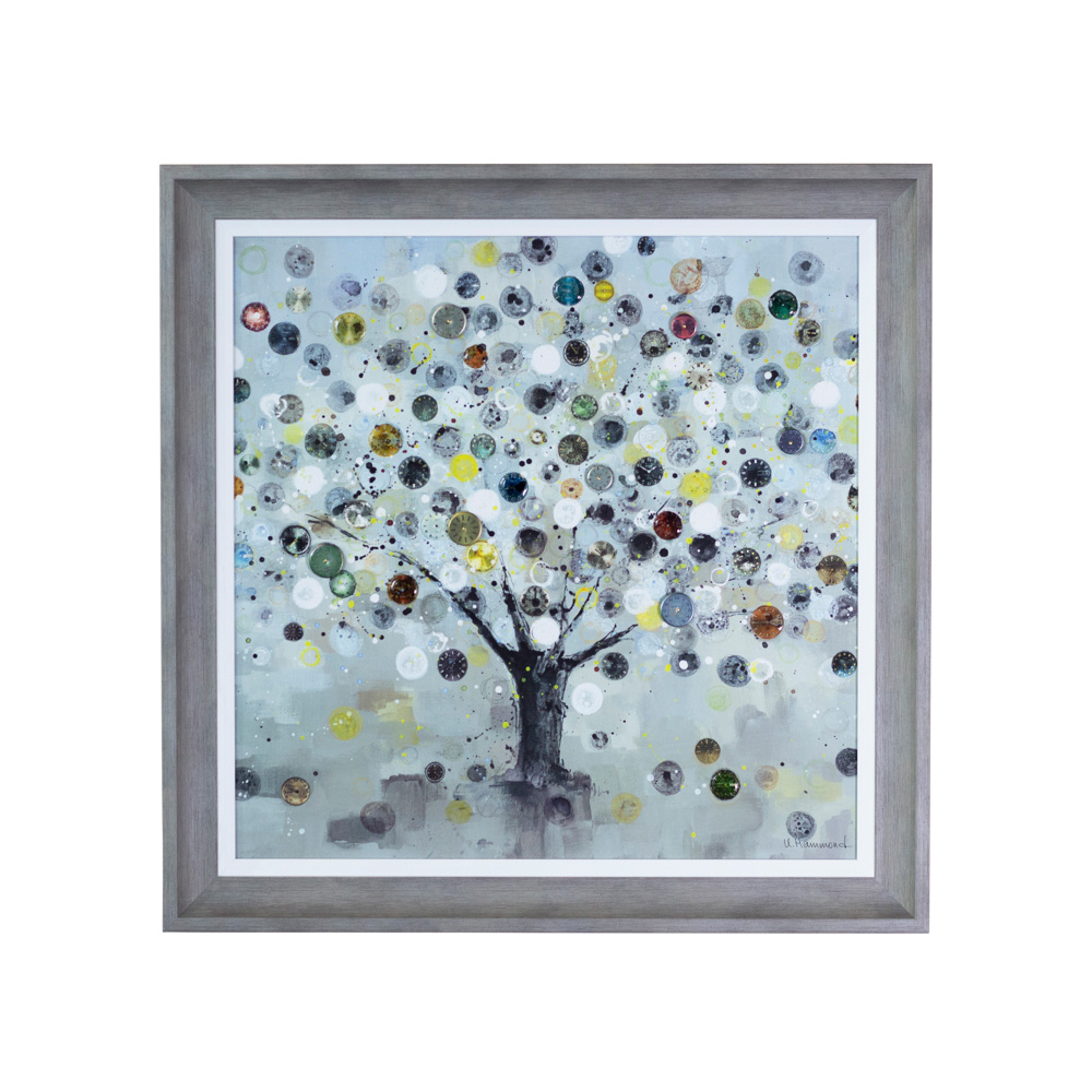 Framed print 3d watch tree 60 x 60cm