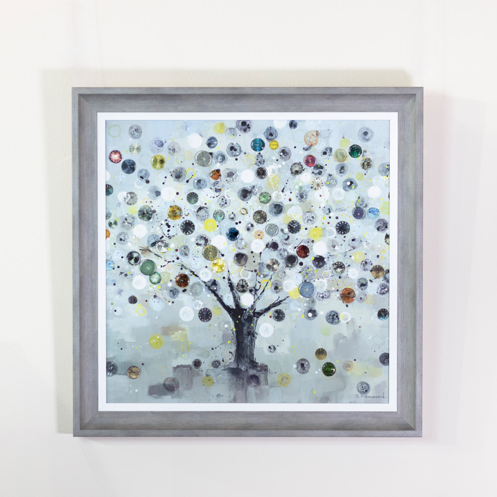 Framed print 3d watch tree 60 x 60cm