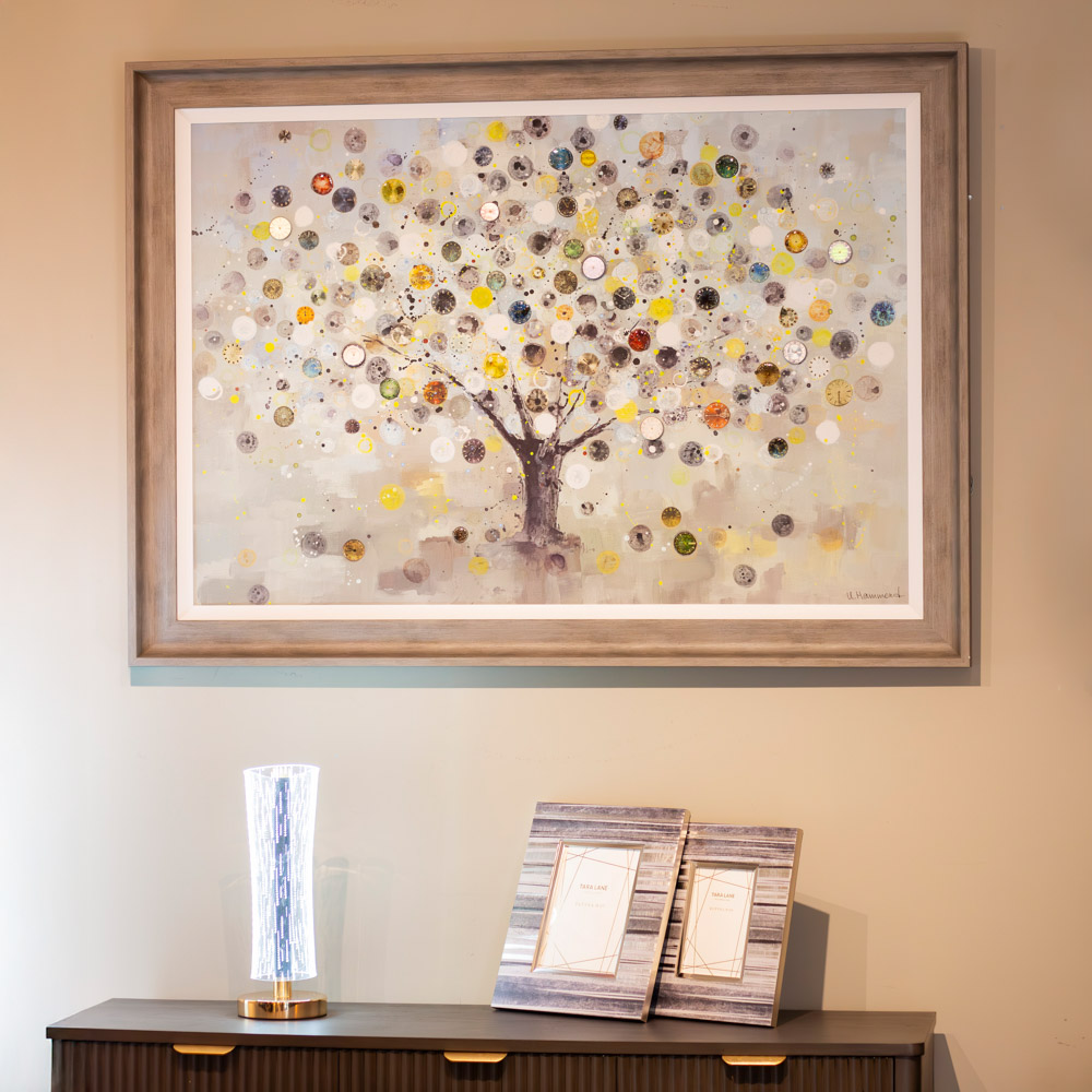 Framed print 3d watch tree 115 x 83 cm