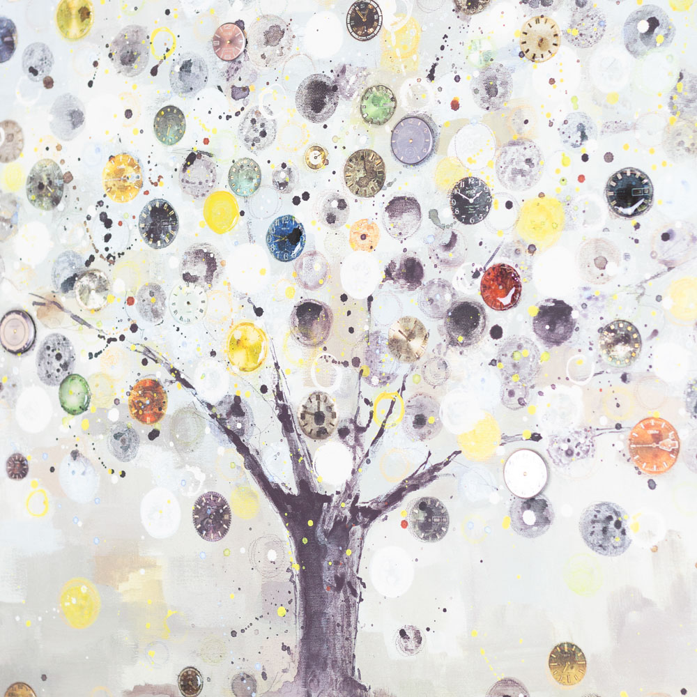 Framed print 3d watch tree 115 x 83 cm