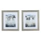 Framed print curious chatter 58 x 50 cm 2 asst