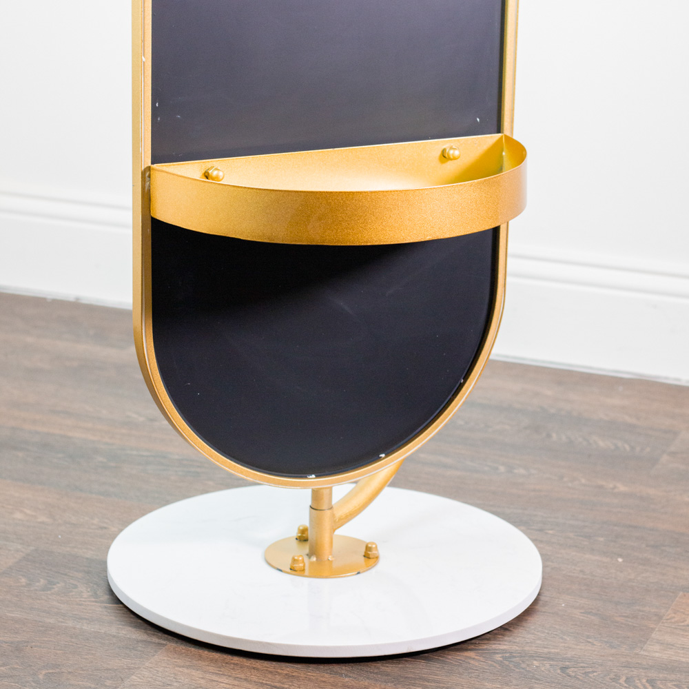 Rotating mirror w/hangers and marble base 175cm