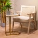 Vienna marble sofa table curved