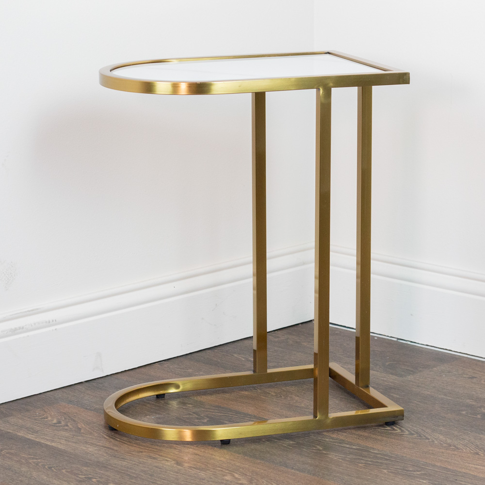 Vienna marble sofa table curved