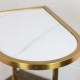 Vienna marble sofa table curved