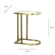 Vienna marble sofa table curved