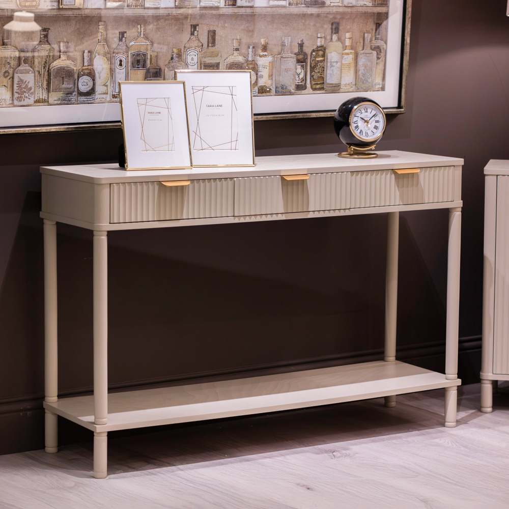 Parson 3 drawer console table
