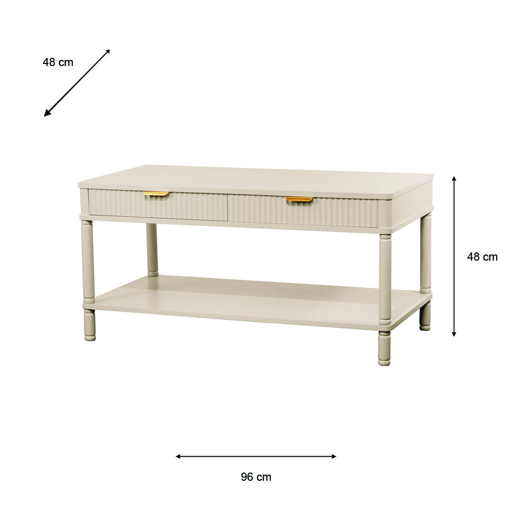 Parson 2 drawer coffee table