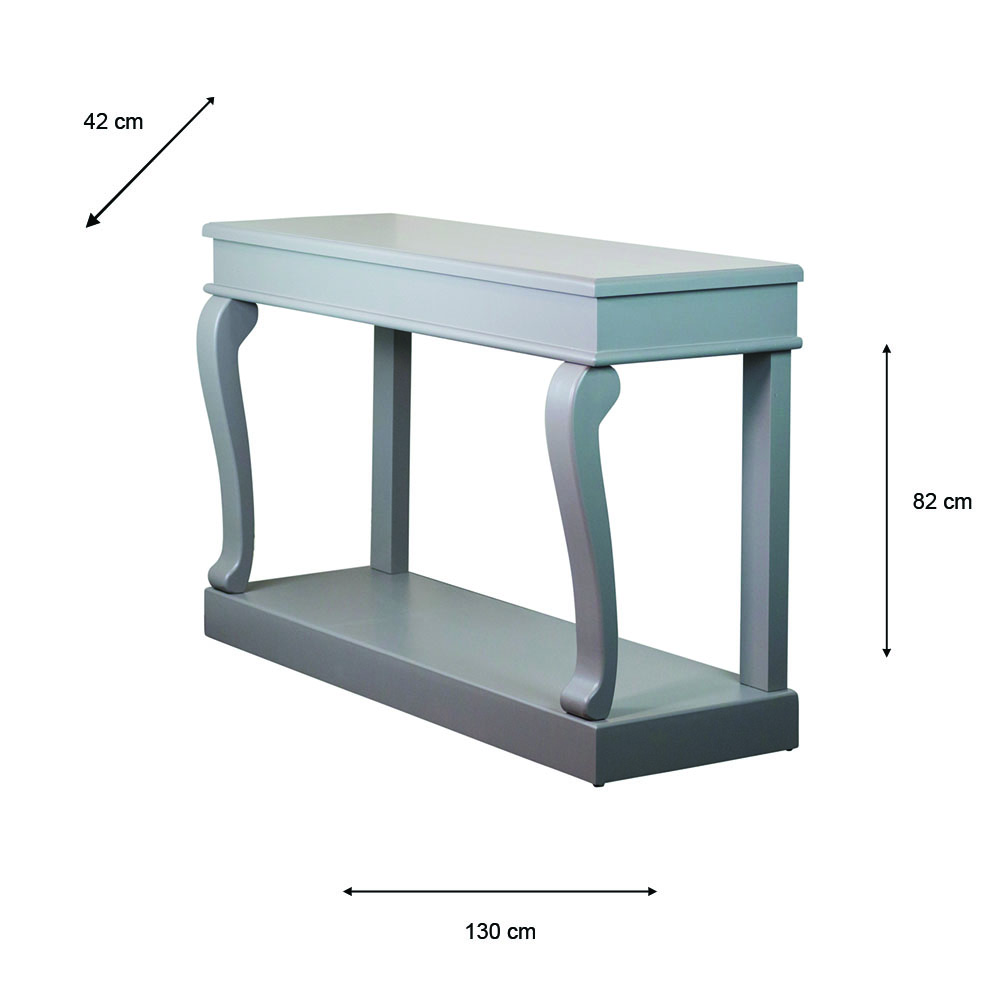 Scroll console table mink 130cm