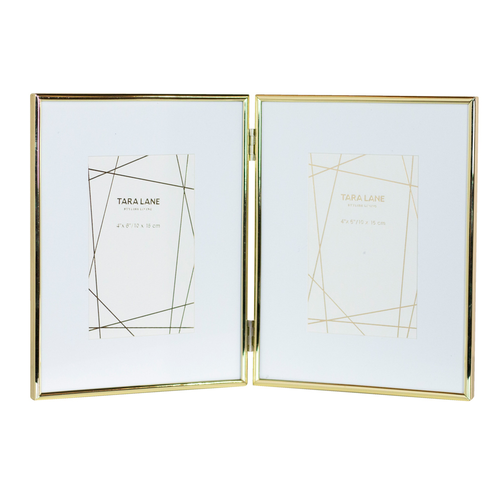 Lisa folding photo frame gold 4 x 6