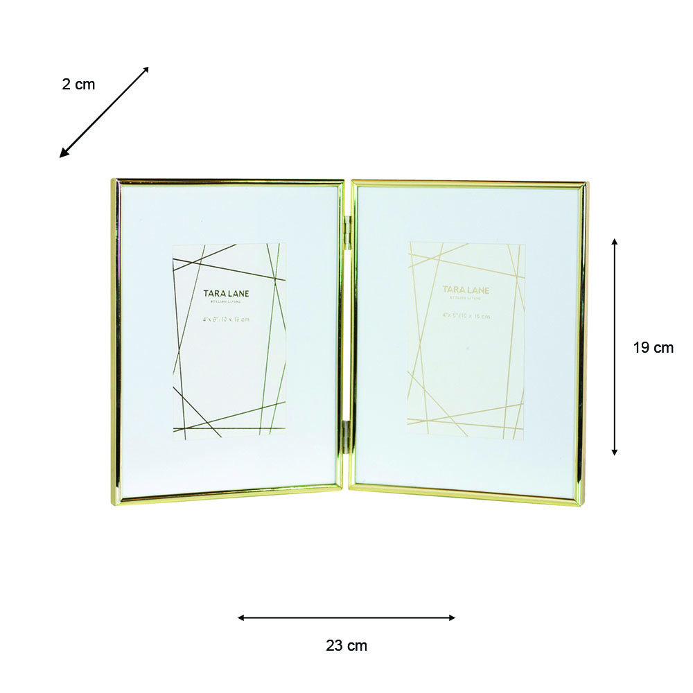Lisa folding photo frame gold 4 x 6