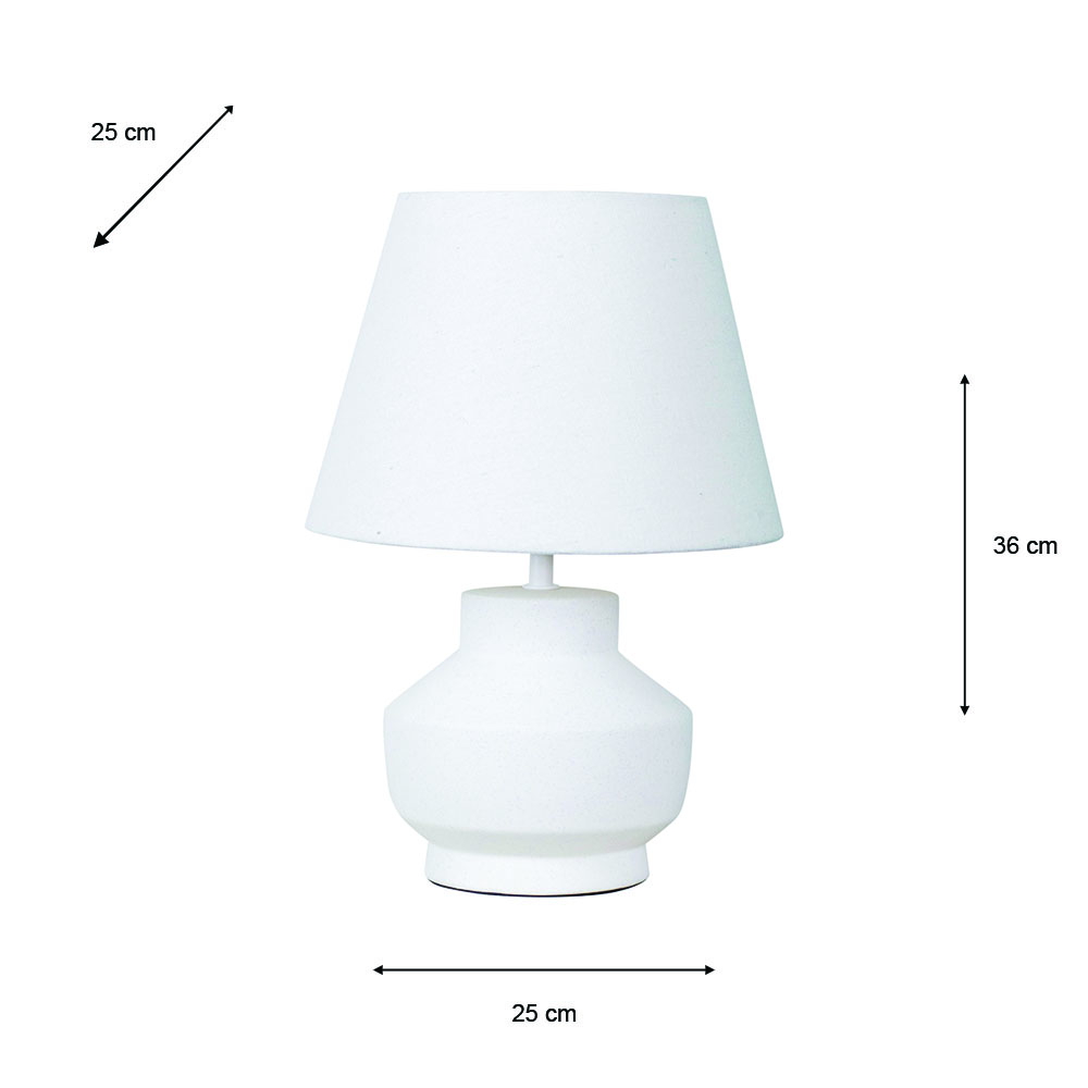 Chloe ceramic bedside lamp 36cm