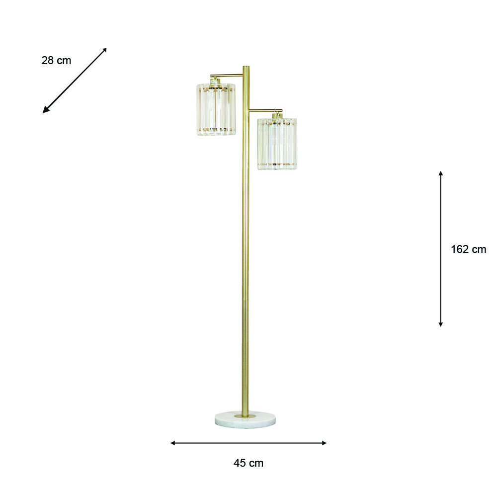 Callie crystal floor lamp