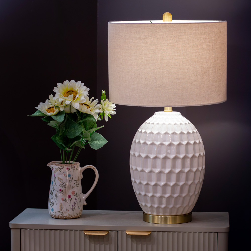 Gemma ceramic lamp natural