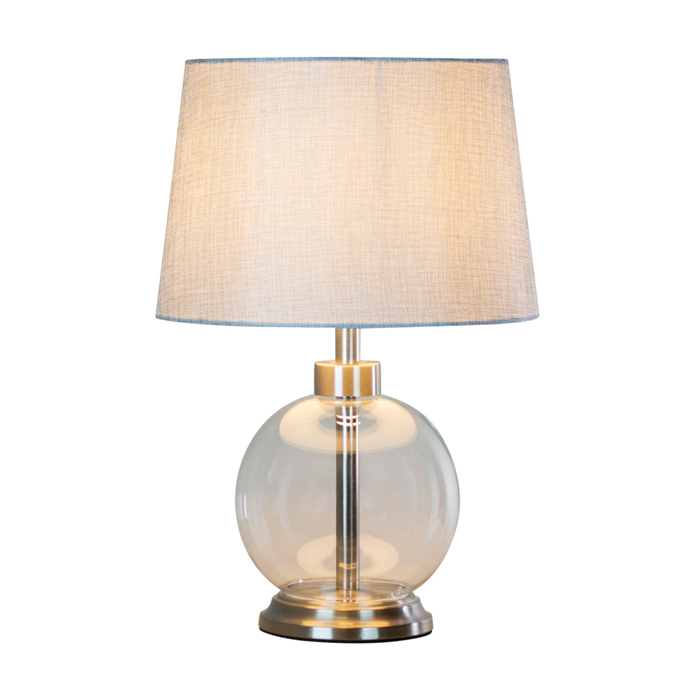 Bella glass lamp silver 45cm
