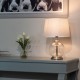 Bella glass lamp silver 45cm