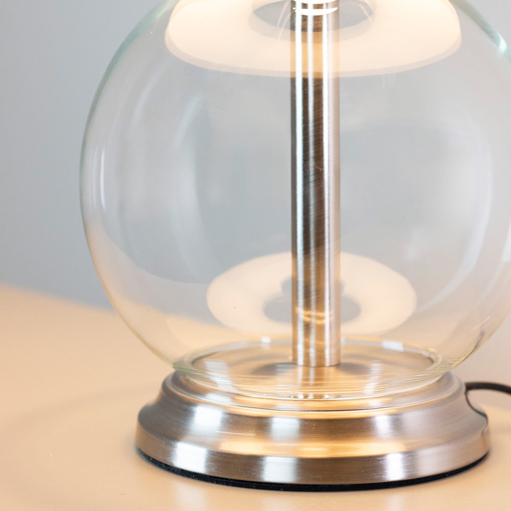 Bella glass lamp silver 45cm